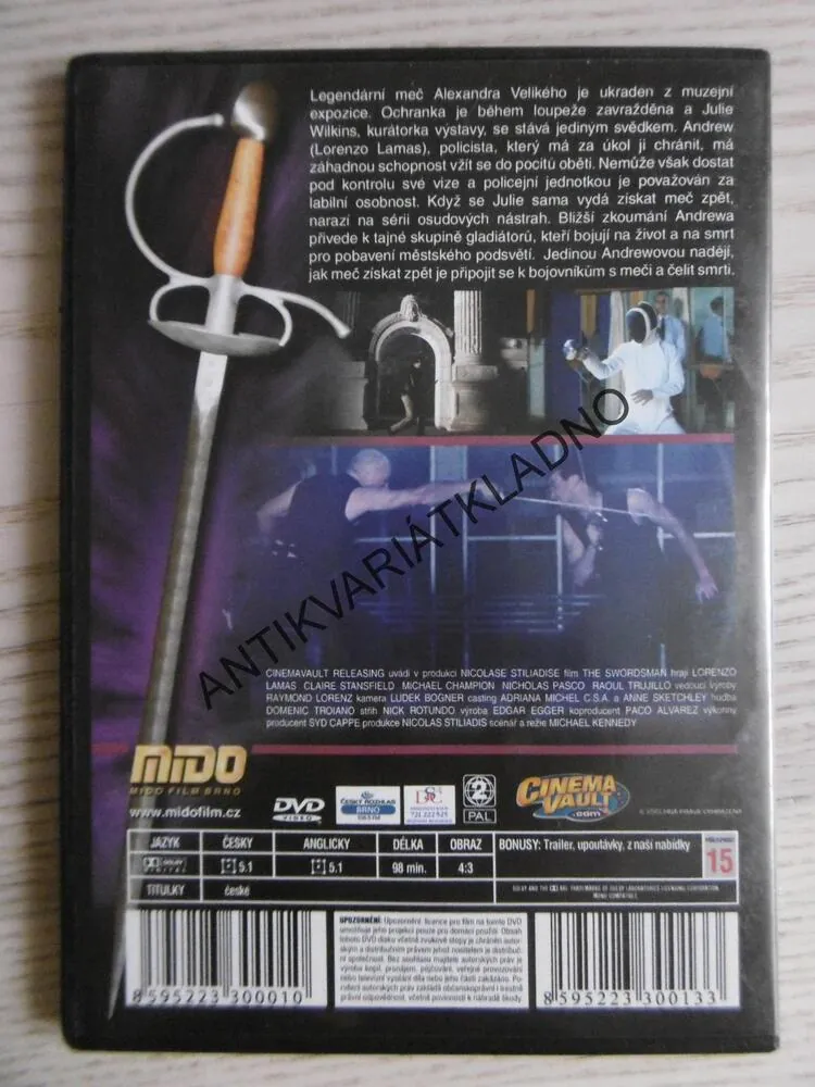 MUŽ S MEČEM, DVD FILM