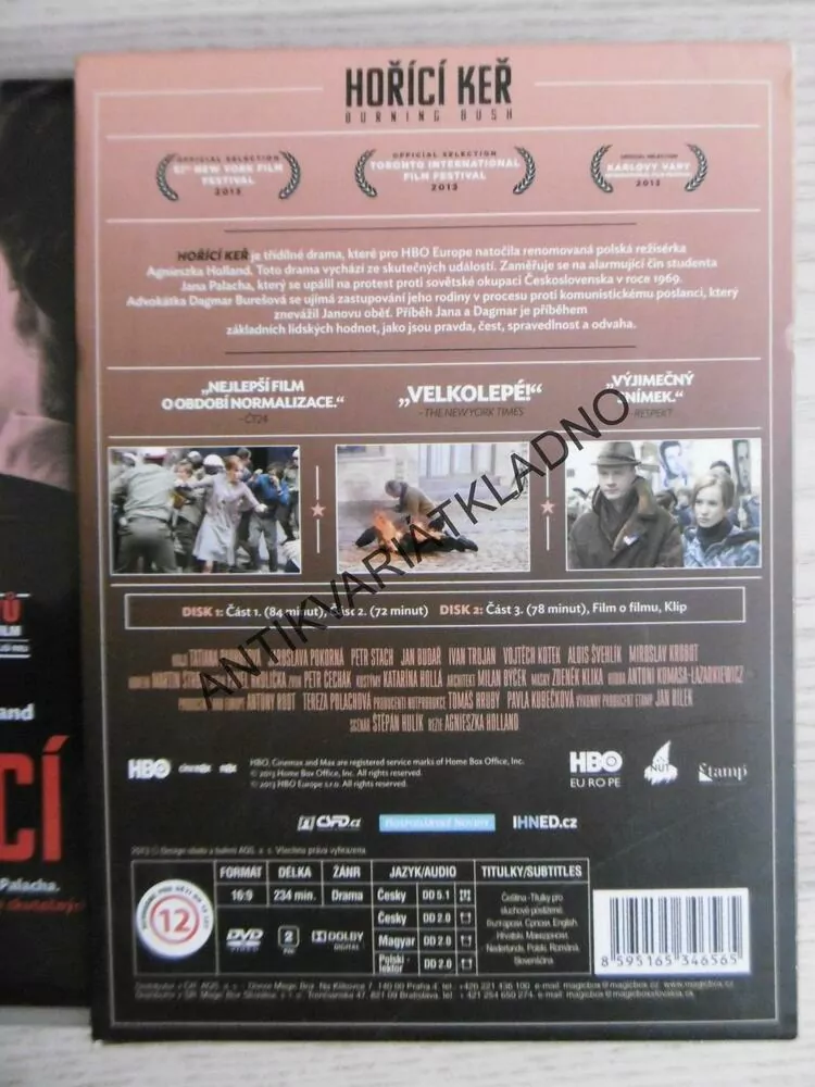 HOŘÍCÍ KEŘ, DVD FILM