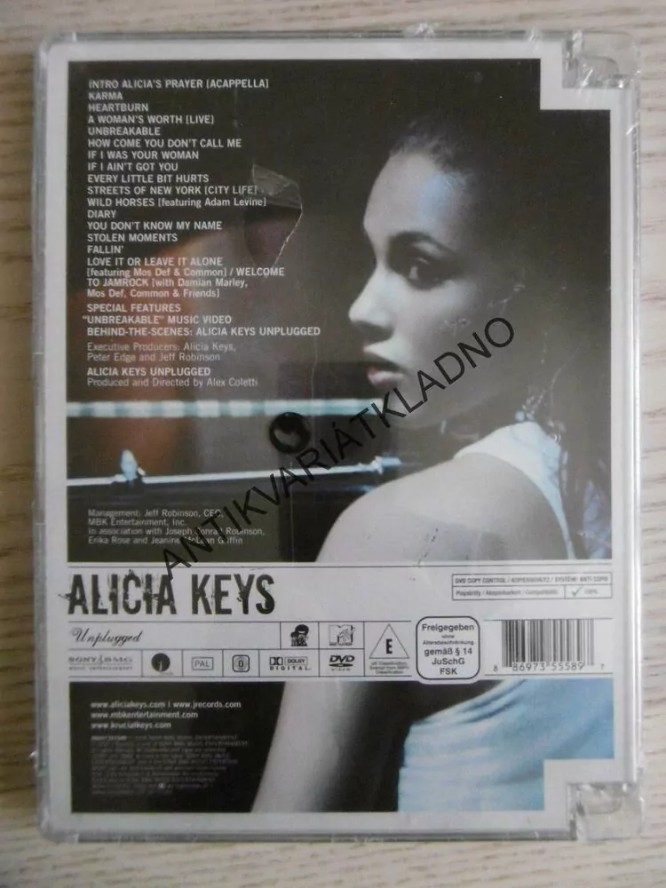 ALICIA KEYS ON STAGE, DVD HUDBA