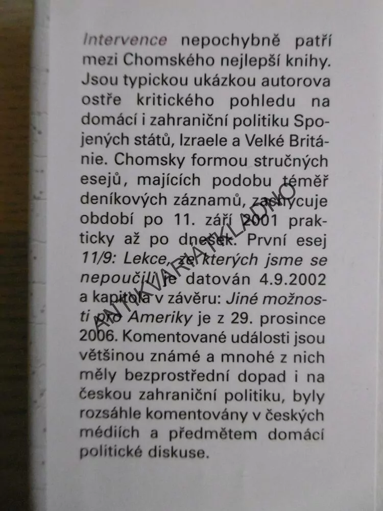 INTERVENCE, NOAM CHOMSKY, **an