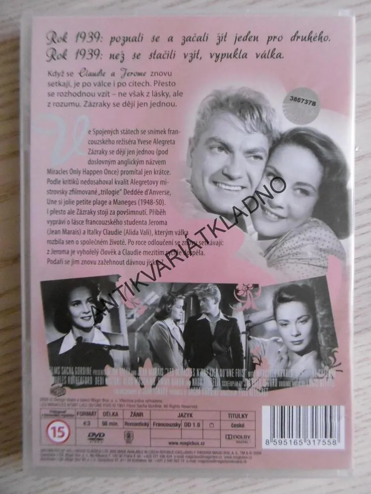 ZÁZRAKY SE DĚJÍ JEN JEDNOU, DVD FILM