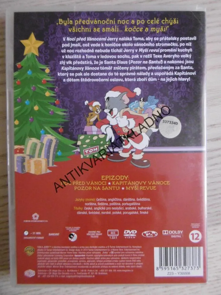 VÁNOČNÍ PÁRTY, TOM A JERRY, DVD FILM