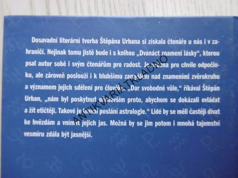 DVANÁCT ZNAMENÍ LÁSKY VE SVĚTĚ ASTROLOGIE, ŠTĚPÁN URBAN, **an