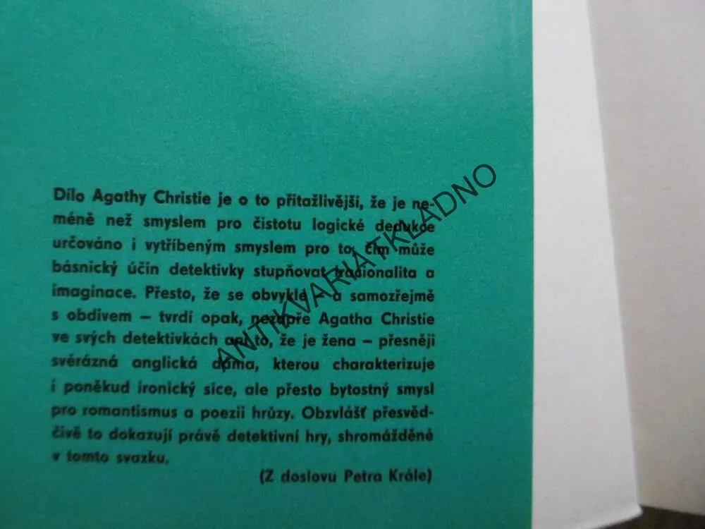 DESET MALÝCH ČERNOUŠKŮ, PAST NA MYŠI, NEOČEKÁVANÝ HOST, AGATHA CHRISTIE, **an
