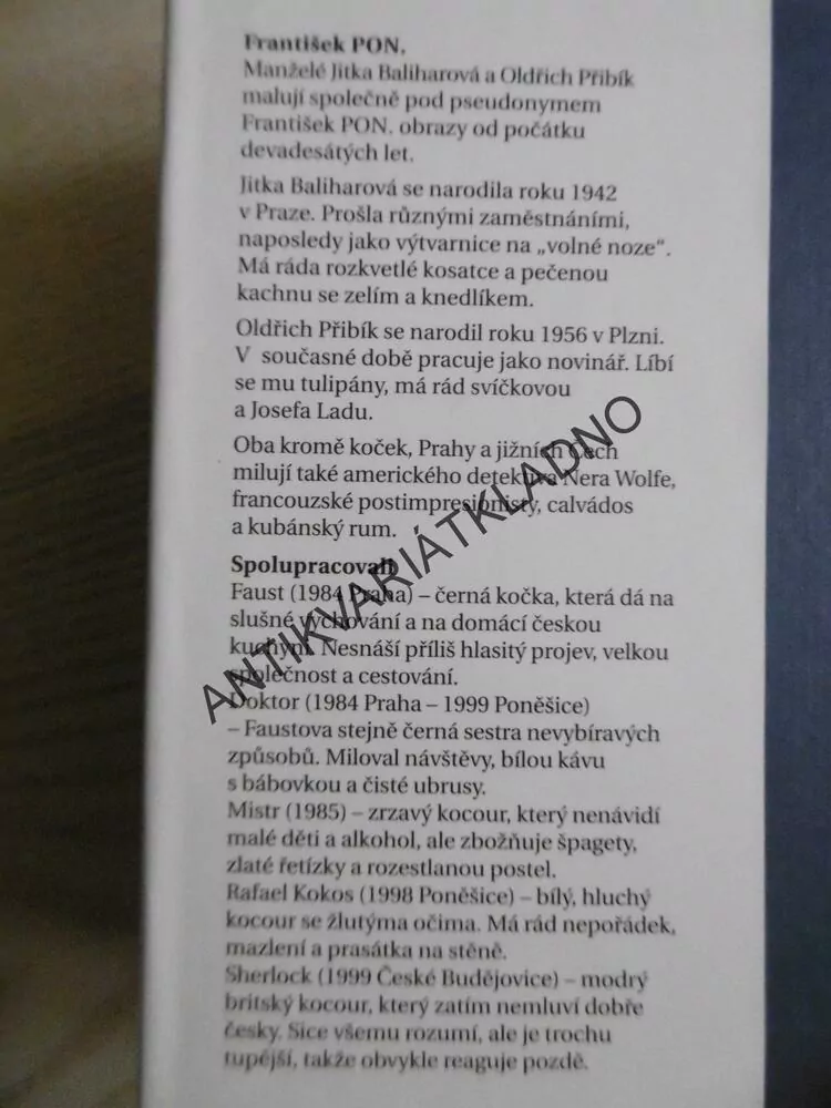 KOČKY TO VĚDÍ LÍP, FRANTIŠEK PON, **an
