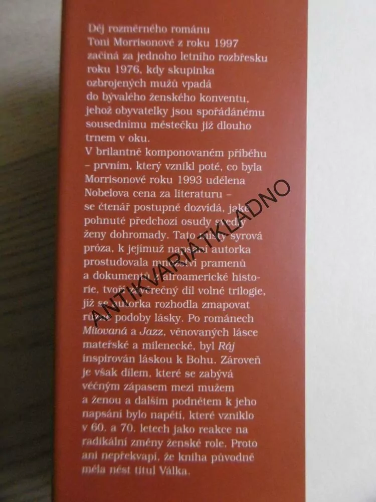 RÁJ, TONI MORRISONOVÁ, **an