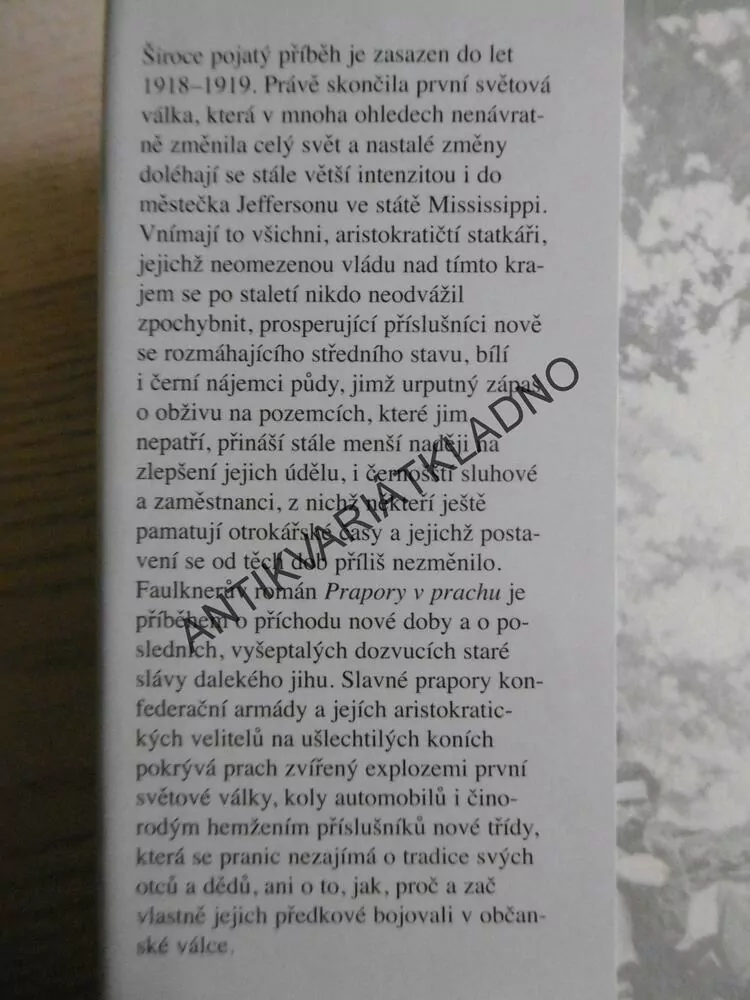 PRAPORY V PRACHU, WILLIAM FAULKNER, **an
