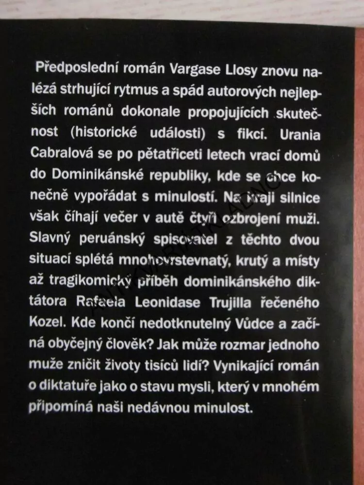 KOZLOVA SLAVNOST, MARIO VARGAS LLOSA, **an