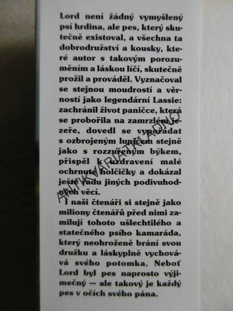 NEJLEPŠÍ KAMARÁD LORD, ALBERT PAYSON TERHUNE, **an