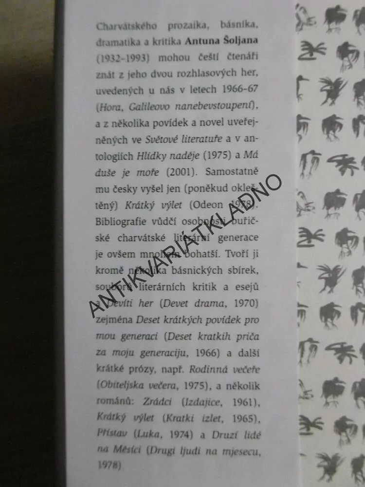 ZRÁDCI, KRÁTKÝ VÝLET, ANTUN ŠOLJAN, **an