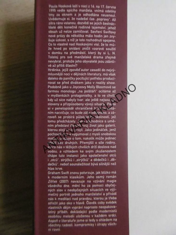 ZÍTŘEK, GRAHAM SWIFT, **an