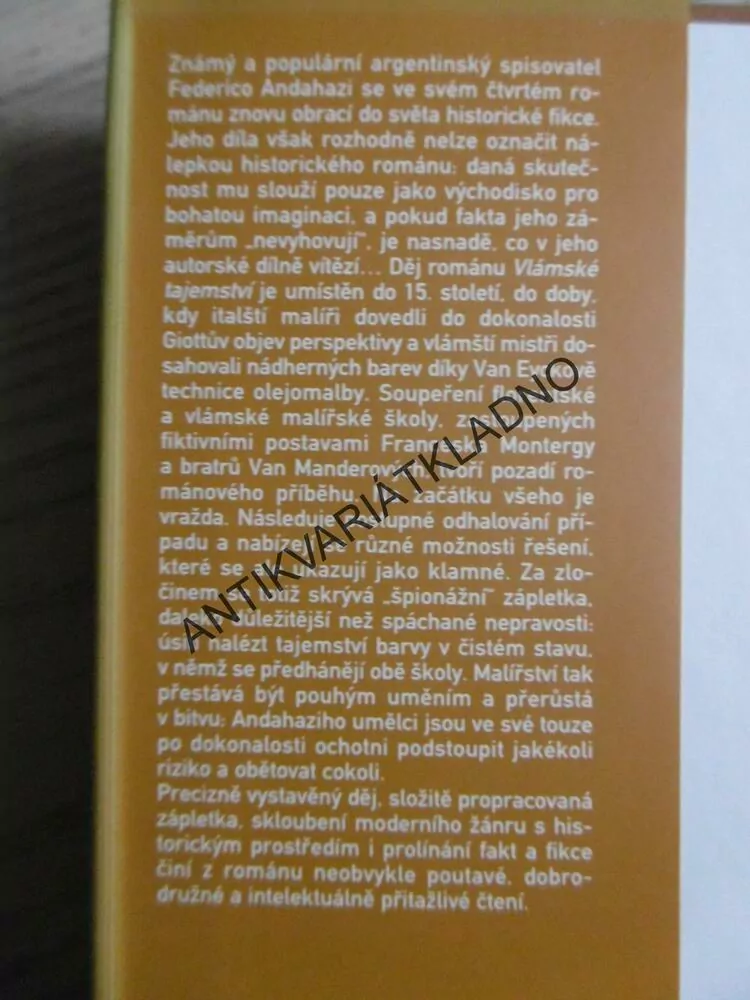 VLÁMSKÉ TAJEMSTVÍ, FEDERICO ANDAHAZI, **an