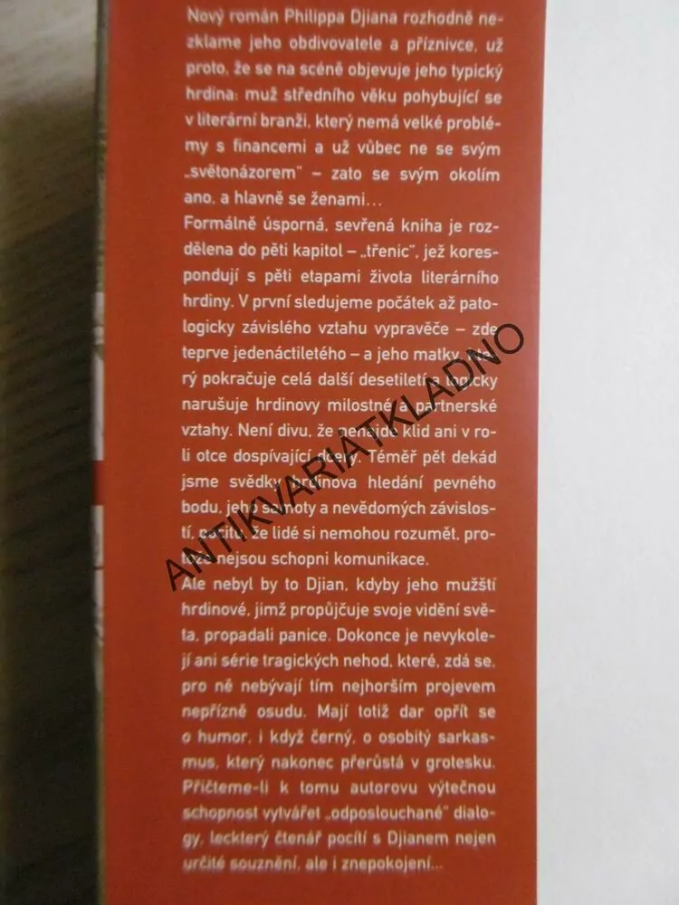 TŘENICE, PHILIPPE DJIAN, **an
