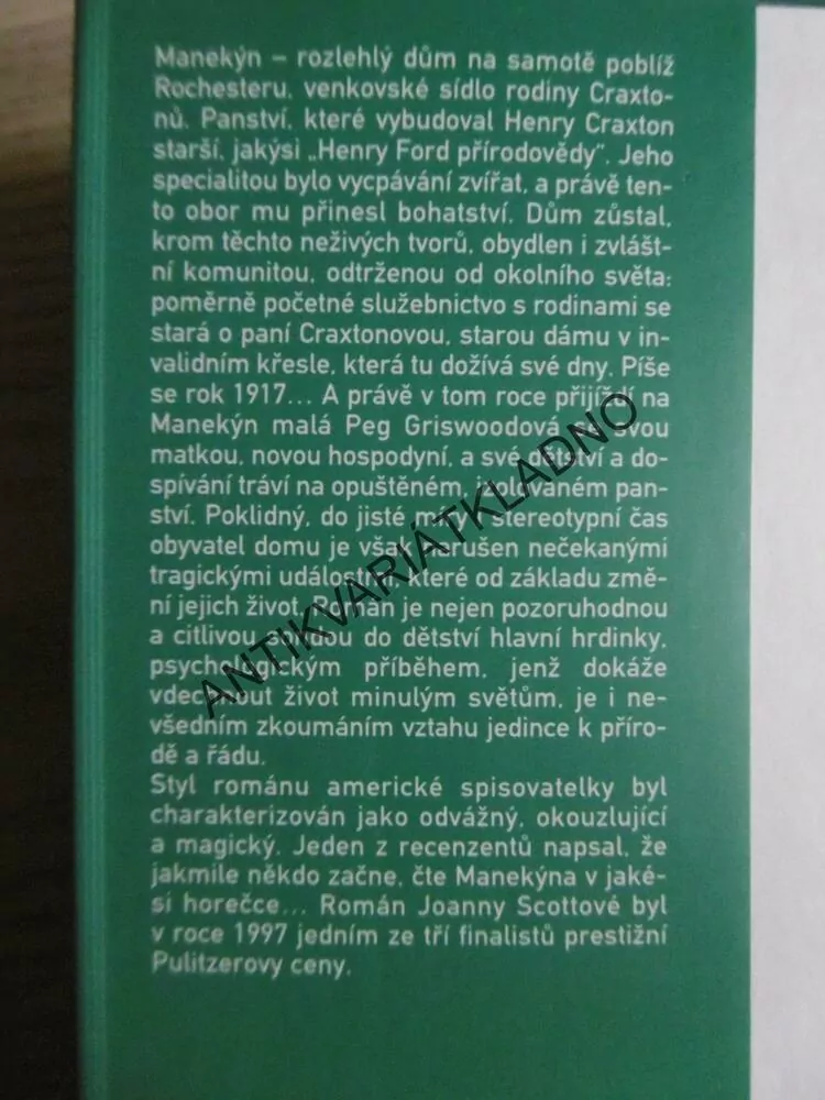 MANEKÝN, JOANNA SCOTTOVÁ, **an
