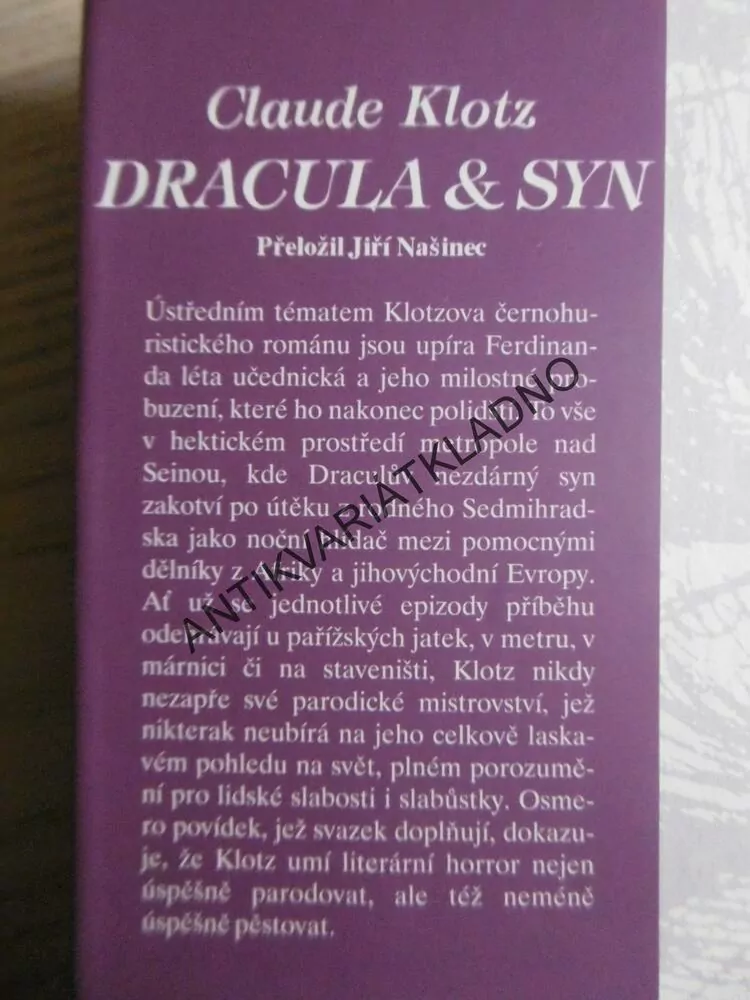 DRACULA A SYN, CLAUDE KLOTZ, **an