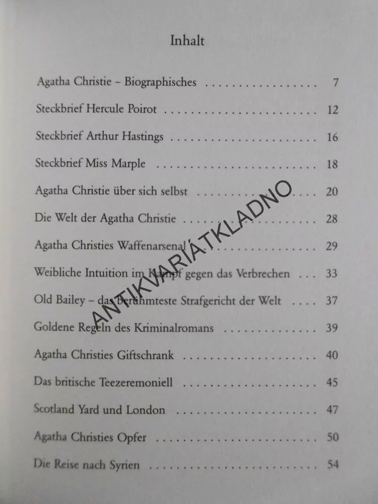 DAS AGATHA CHRISTIE LESEBUCH, NĚMECKY