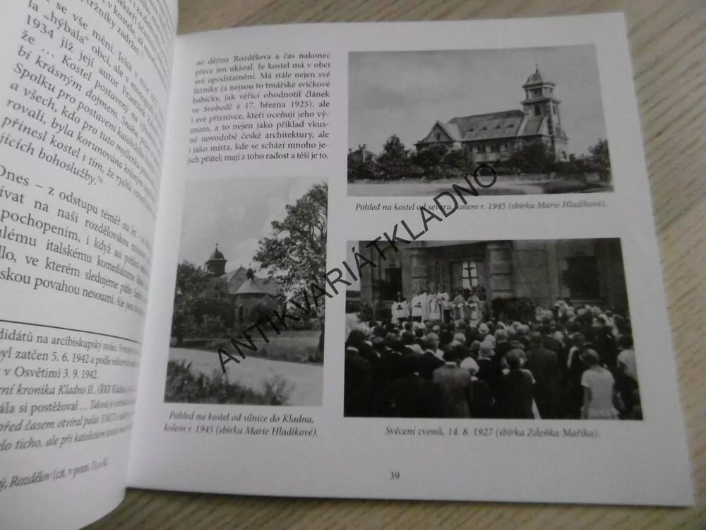 KOSTEL SVATÉHO VÁCLAVA V KLADNĚ - ROZDĚLOV 1927 - 2017, **an
