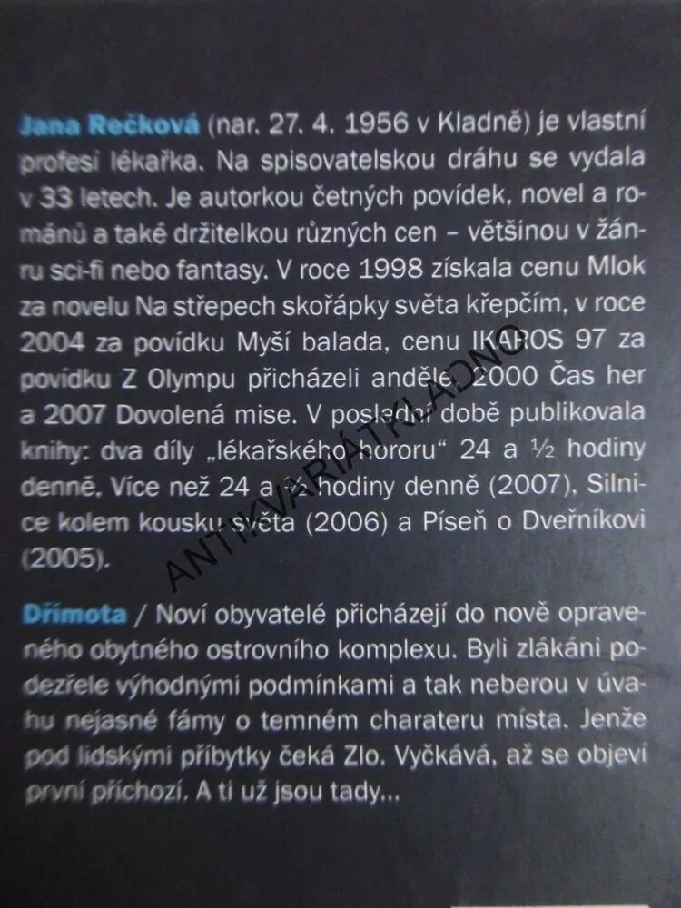 DŘÍMOTA, JANA ŘEČKOVÁ, **an
