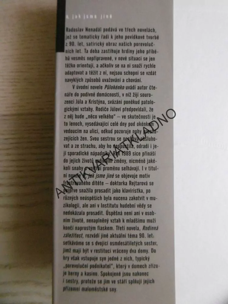 Ó, JAK JSME JINÉ, RADOSLAV NENADÁL, **an