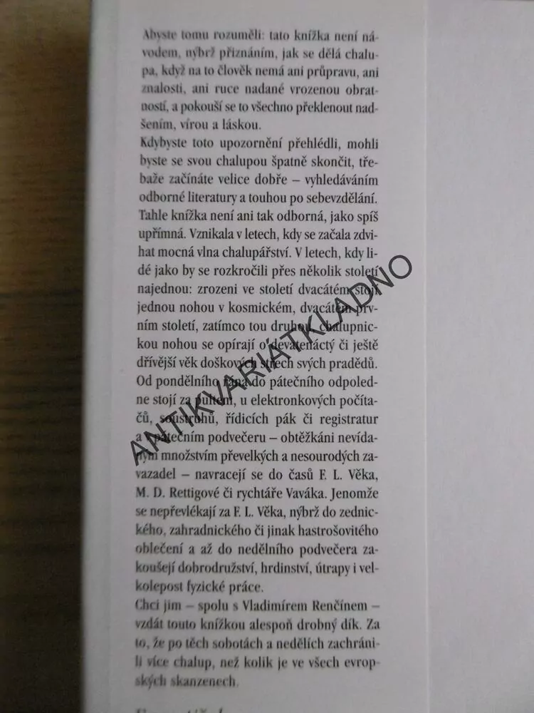 JAK SE DĚLÁ CHALUPA, FRANTIŠEK NEPIL, **an