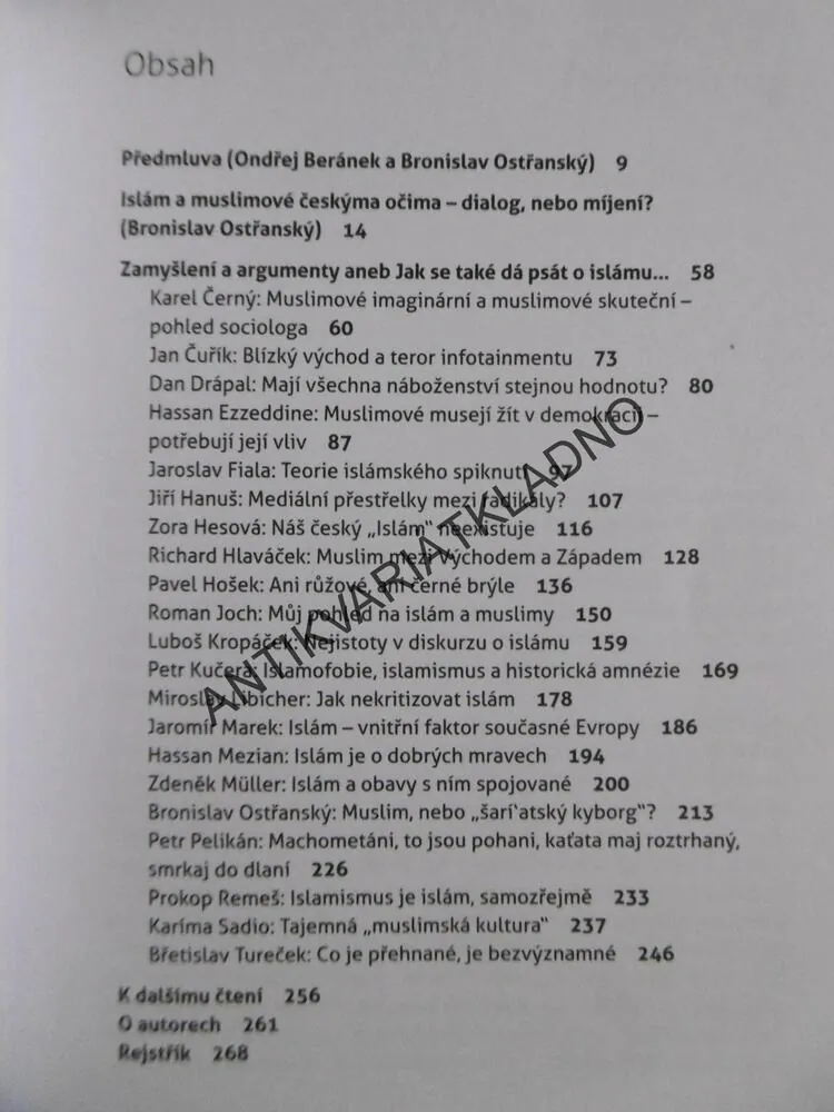 STÍNY MINARETŮ, ISLÁM A MUSLIMOVÉ JAKO PŘEDMĚT ČESKÝCH VEŘEJNÝCH POLEMIK, ONDŘEJ BERÁNEK, BRONISLAV OSTŘANSKÝ, **an