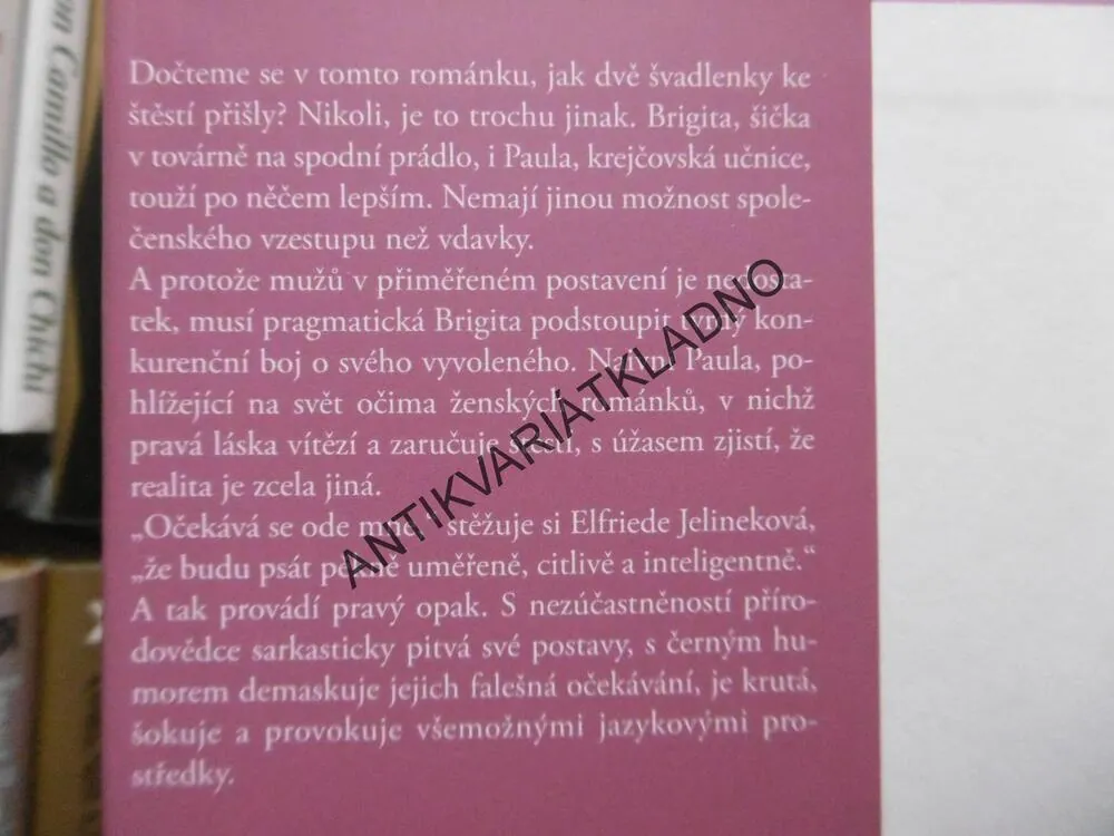 MILOVNICE, ELFRIEDE JELINEKOVÁ, **an