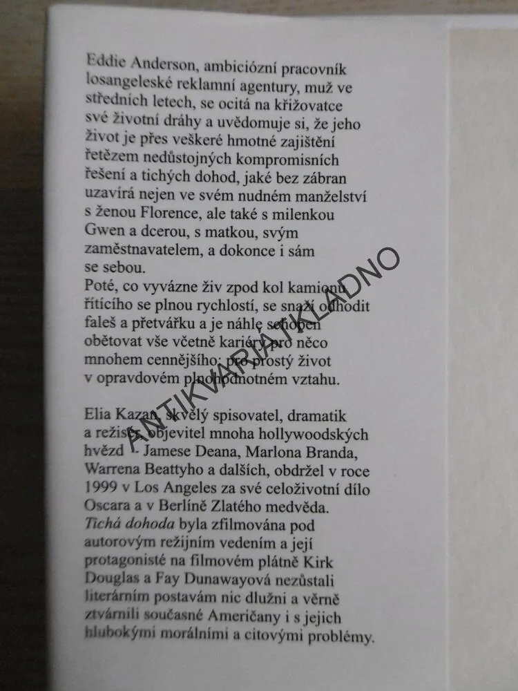 TICHÁ DOHODA, ELIA KAZAN, **an