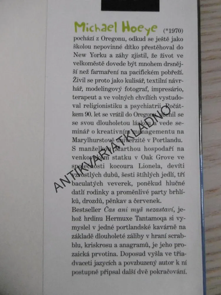 ČAS ANI MYŠ NEZASTAVÍŠ, MICHAEL HOEYE, **an