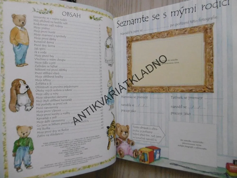 KNÍŽKA MÉHO ŽIVOTA, MÝCH PRVNÍCH PĚT LET, NEVYPLNĚNO, **an