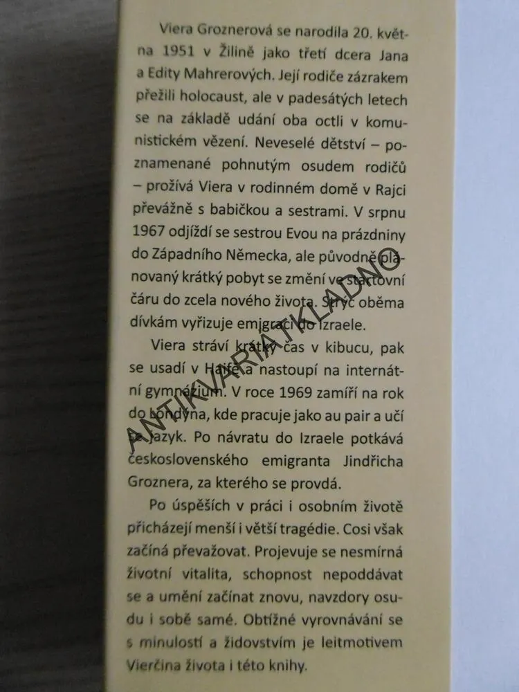 SYMETRIE ŽIVOTA, VIERA GROZNEROVÁ, **an