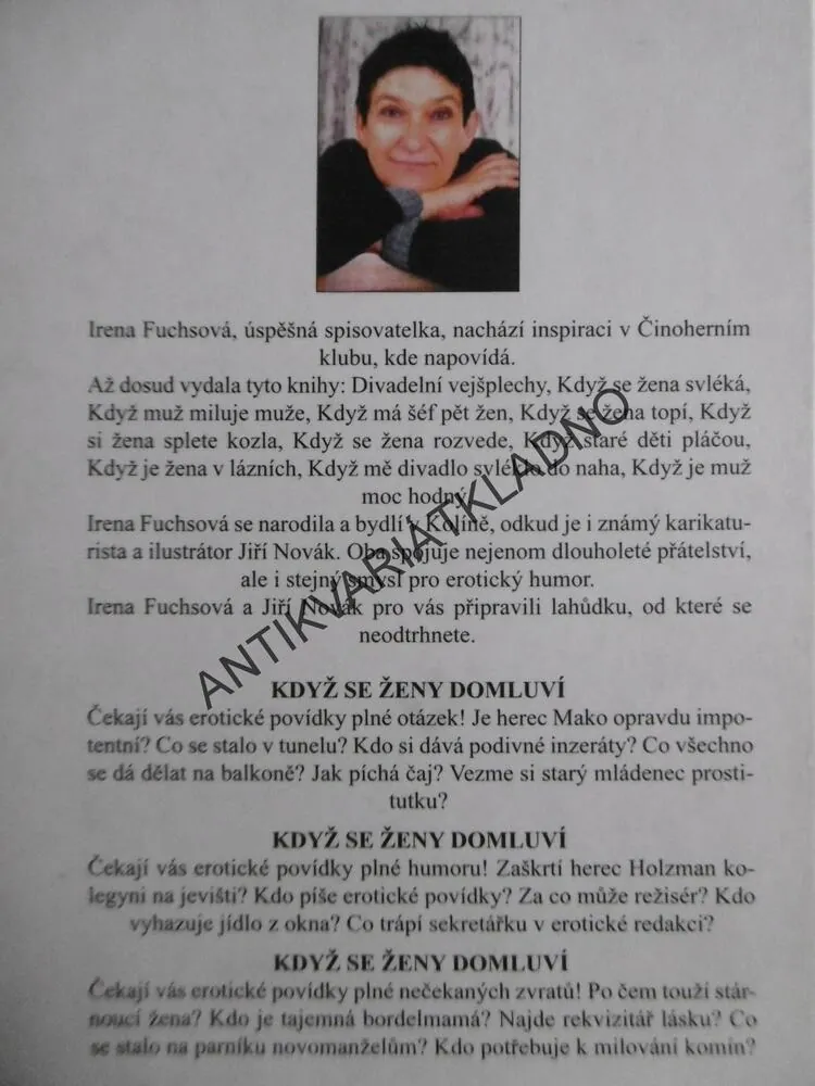 KDYŽ SE ŽENY DOMLUVÍ, IRENA FUCHSOVÁ, **an