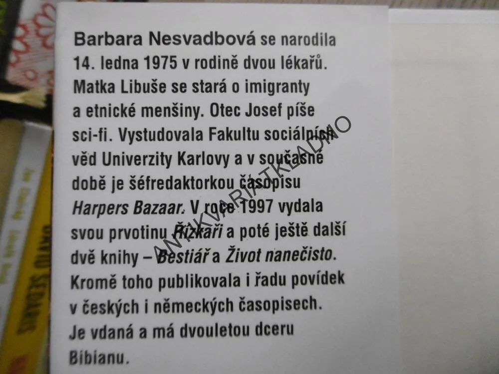 BESTIÁŘ, BARBARA NESVADBOVÁ, **an