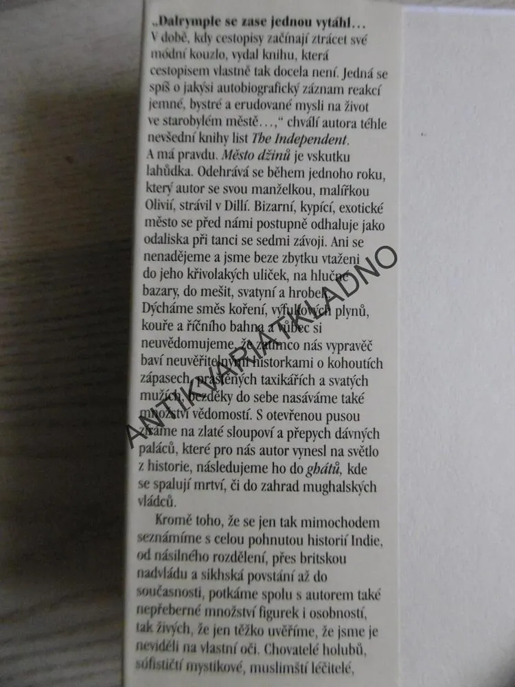 MĚSTO DŽINŮ, WILLIAM DALRYMPLE **an