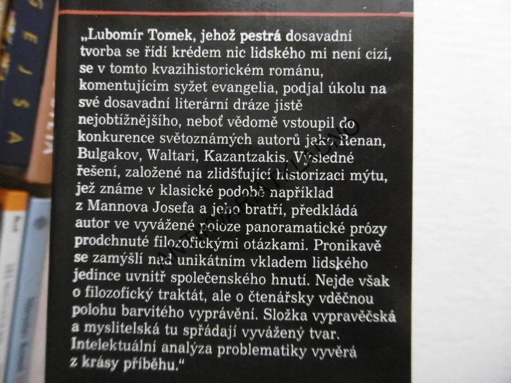 KŘÍŽ JIDÁŠŮV, LUBOMÍR TOMEK, **an
