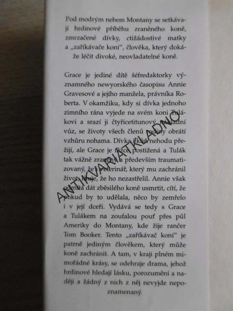 ZAŘÍKAVAČ KONÍ, NICHOLAS EVANS, **an