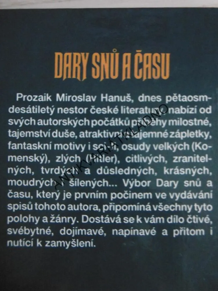 DARY SNŮ A ČASU, MIROSLAV HANUŠ, **an