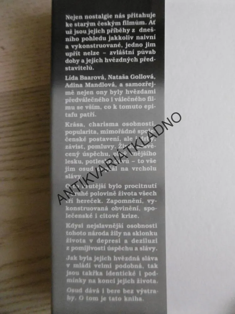TROJHVĚZDÍ NESMRTELNÝCH, MANDLOVÁ, BAAROVÁ, COLLOVÁ, JOSEF FRAIS, **an