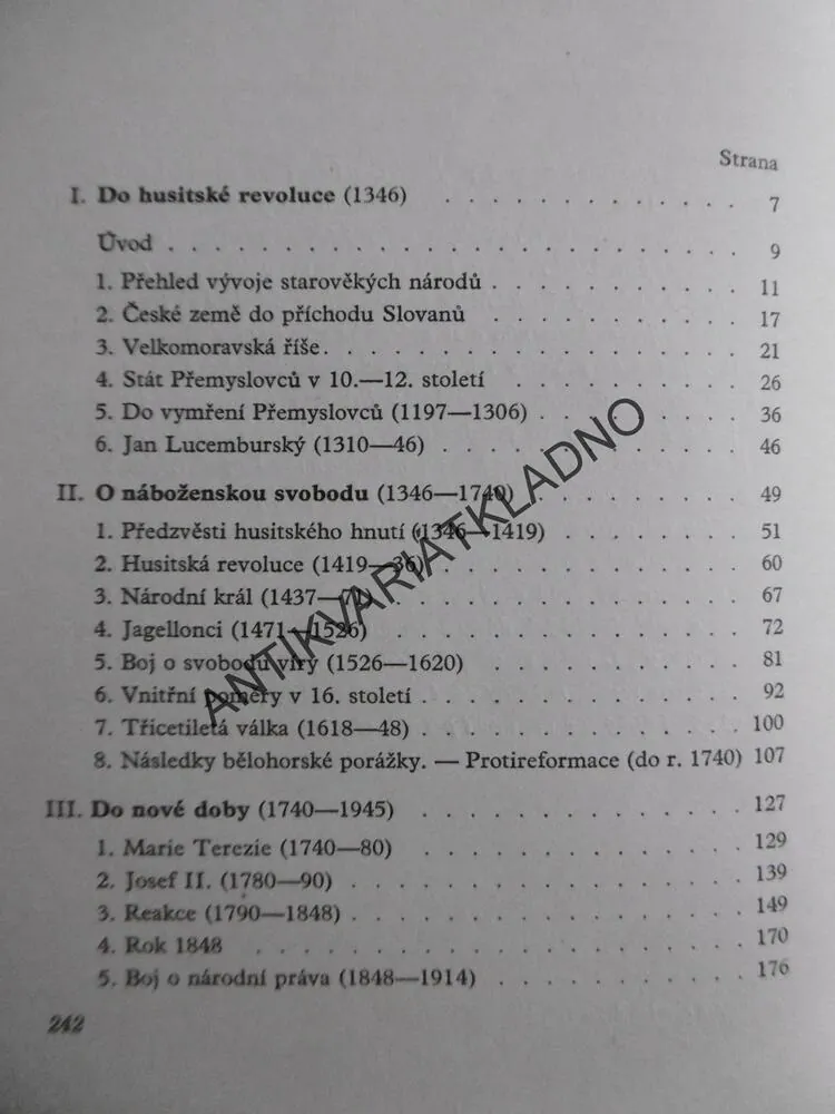 PŘEHLED ČESKÝCH DĚJIN, FRANTIŠEK ROUBÍK, **an