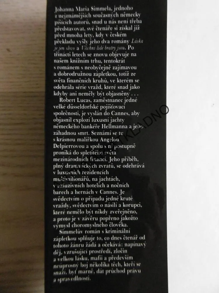 JEN VÍTR TO VÍ, JOHANNES MARIO SIMMEL, **an