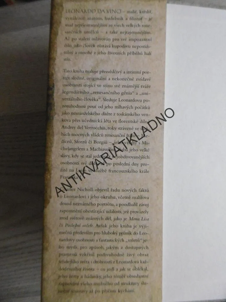 VZLETY MYSLI, LEONARDO DA VINCI, CHARLES NICHOLL