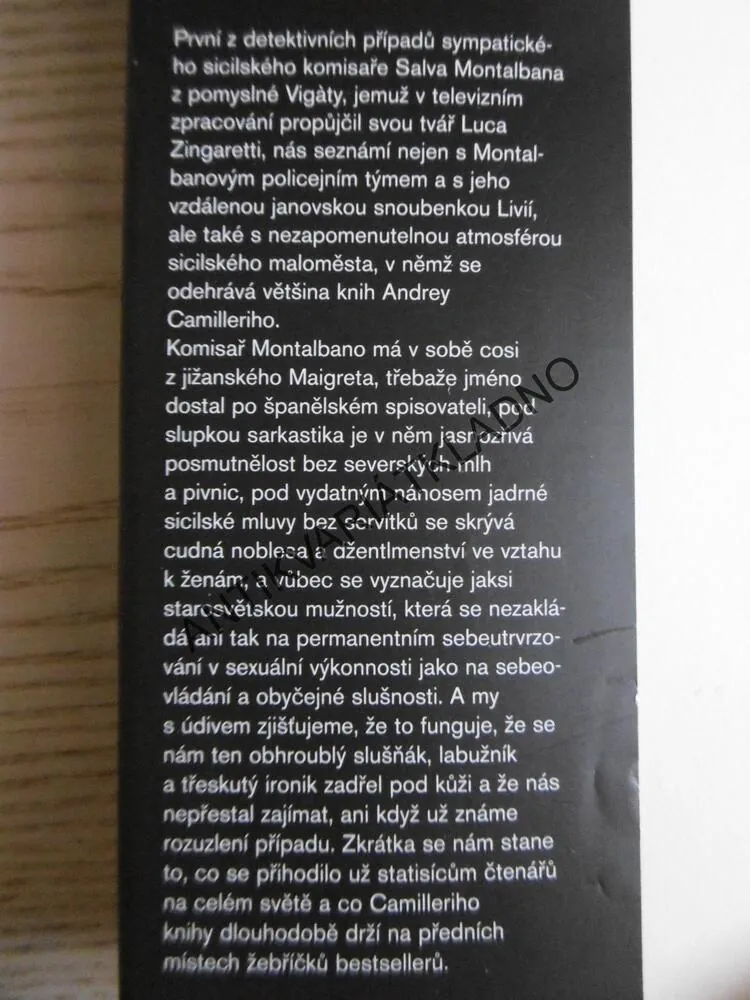 TVAR VODY, ANDREA CAMILLERI, **an