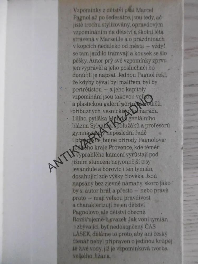 JAK VONÍ TYMIÁN, MARCEL PAGNOL, **an