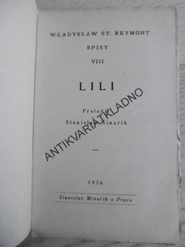 LILI, WLADYSLAW ST. REYMONT, **an