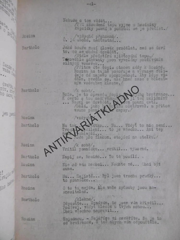 LAZEBNÍK SEVILLSKÝ, DIVADLO KOMEDIE O 4 DĚJSTVÍCH, SCÉNÁŘ, 1950, **an