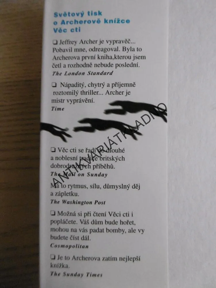 VĚC CTI, JEFFREY ARCHER, **an
