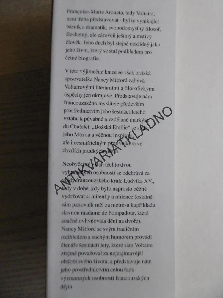ZAMILOVANÝ VOLTAIRE, NANCY MITFORD, **an