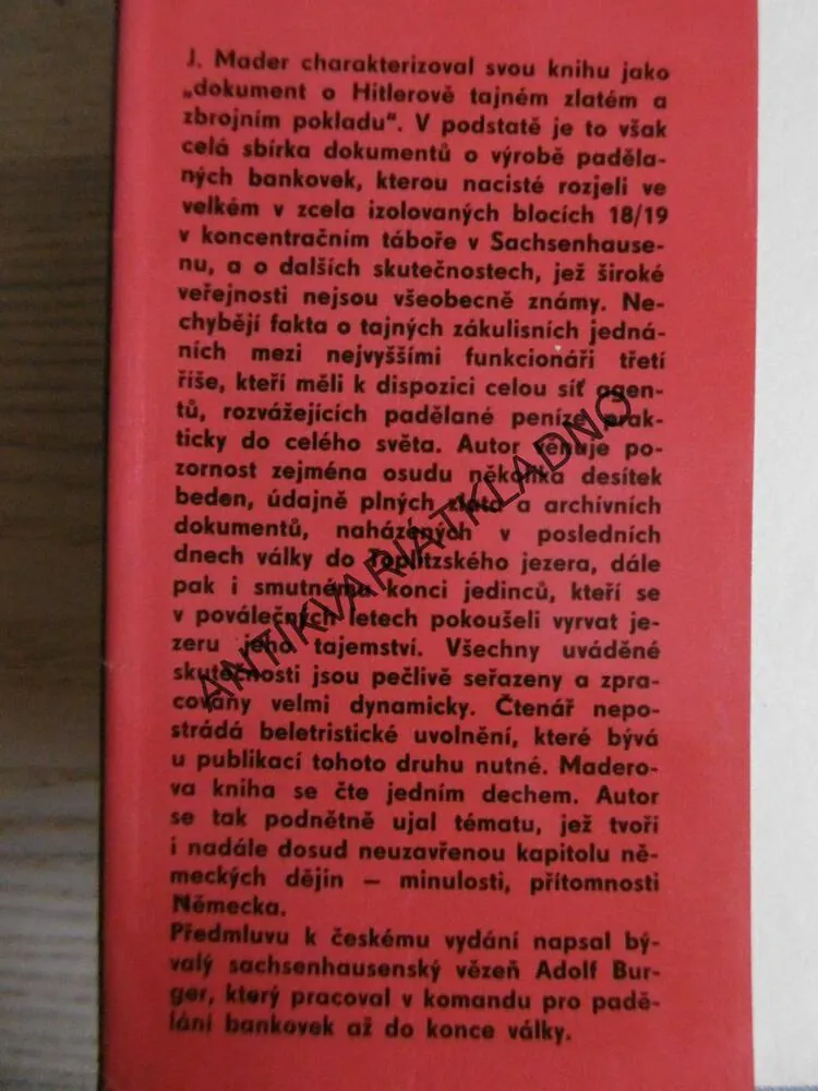 POKLAD BANDITŮ, JULIUS MADER, **an 