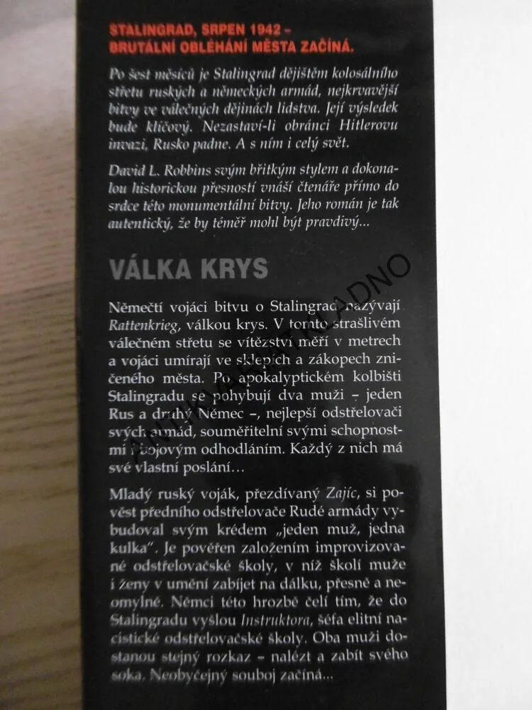 VÁLKA KRYS, DAVID L. ROBBINS, **an