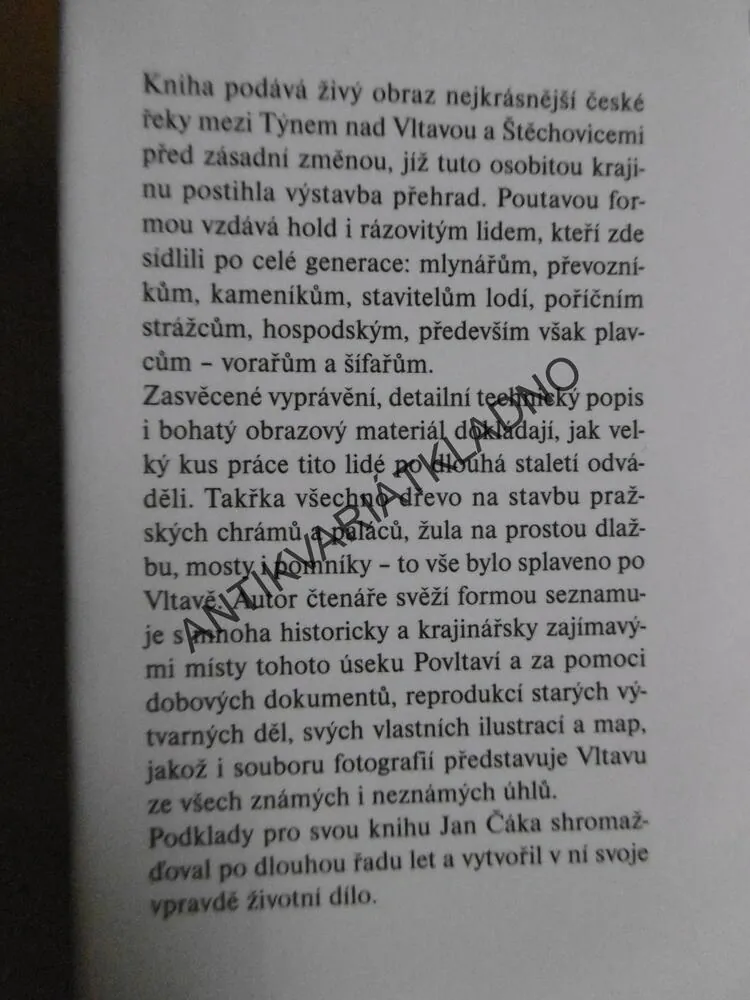 ZMIZELÁ VLTAVA, JAN ČÁKA, **an