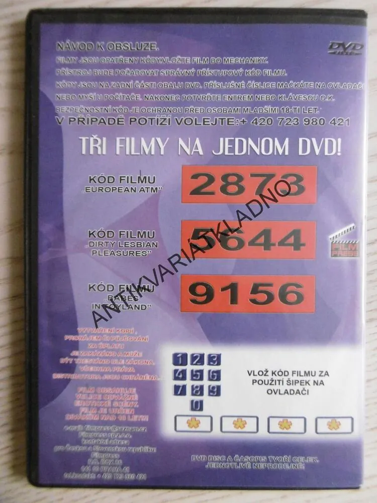 3 FILMY, 264 MINUT, DVD FILM